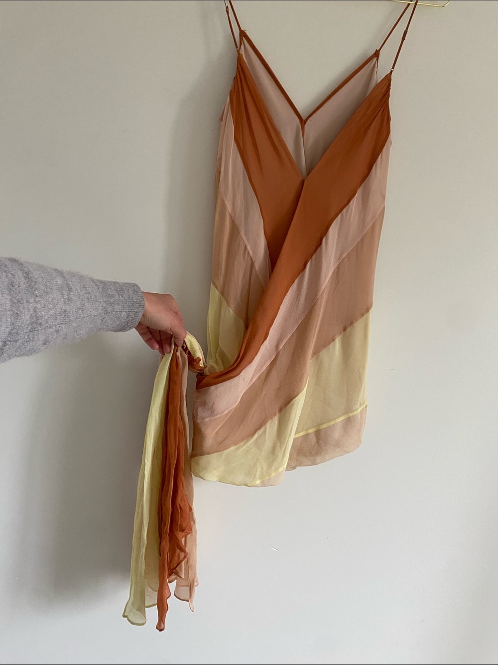 NWT Cinq à Sept 100% Silk Rian Colorblock Mini Dress | Size 0 - Picture 10 of 12